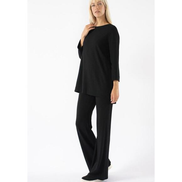 Capote Lily Boatneck Tunic Top Soft Bamboo Fleece Oversized Capsule Quiet Luxury - Picture 1 of 8